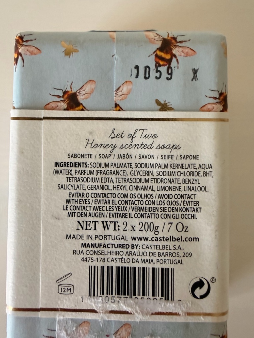 Castelbel Honey Scented Soap Set of 2 - Picture 4 of 4